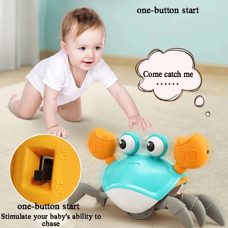 MMBL  Intelligent Electronic Toys Induction Crab Electric Pet With Musical  Safety Material Gifts For Children English version