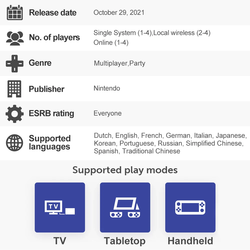 Tanie Mario Party Superstars Nintendo Switch Gry Impreza I Multiplayer Gatunek Wsparcie TV Tabletop I Tryb Palm Do Przełączania OLED Lite