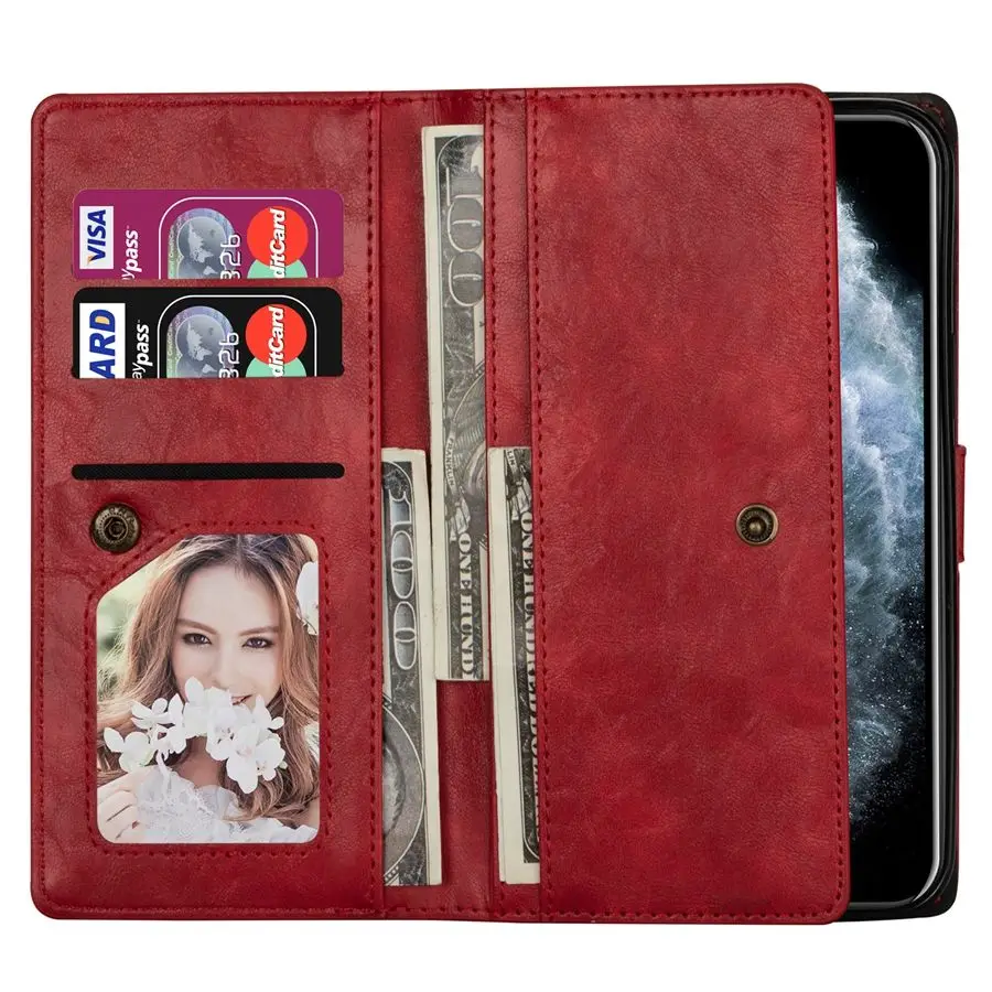 

Винтажный кожаный чехол-кошелек для Huawei P40 Lite P30 Pro, защитный ударопрочный чехол с держателем для карт, чехол для телефона с подставкой
