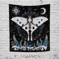 butterfly mushroom moon and suntapestry wall hanging tarot card tapestries hippie psychedelic for room carpet living dec