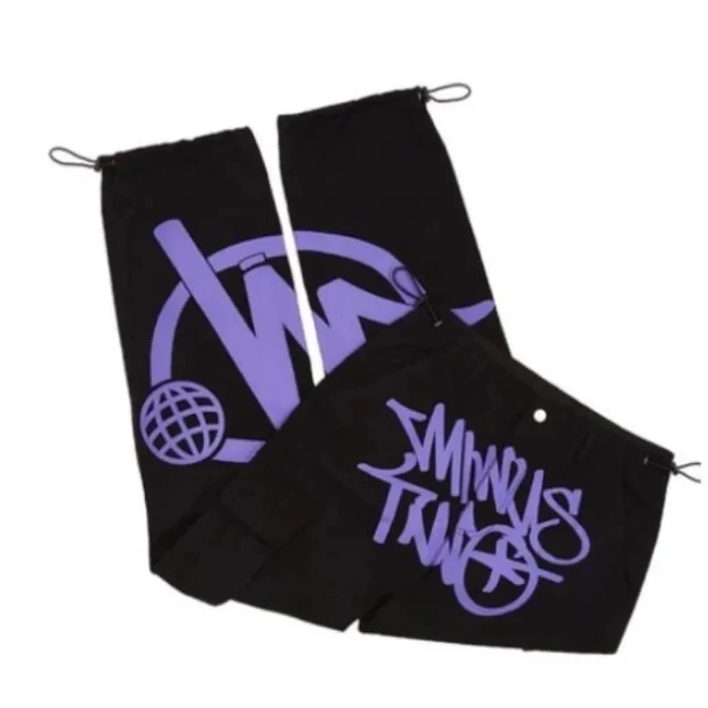 

Брюки-карго прямые с карманами и высокой талией, Y2k