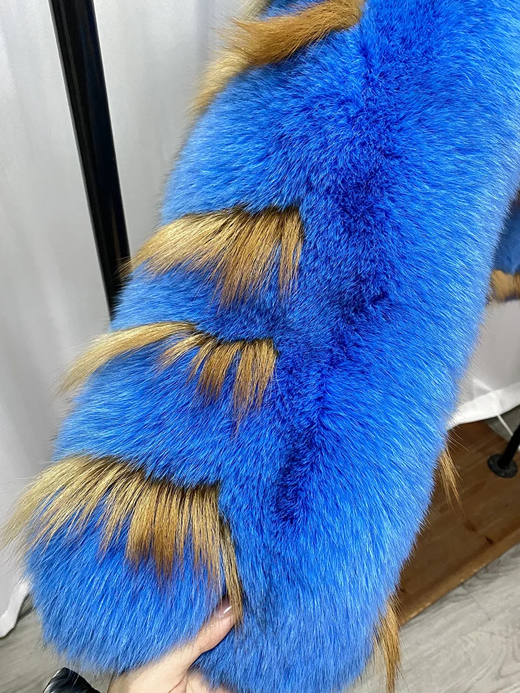 OFURTEBUY Natural Real Fox Fur Coat Women Fur Coat For Women Warm Luxury Winter Jacket Women Promotion Female Vest Plus Size