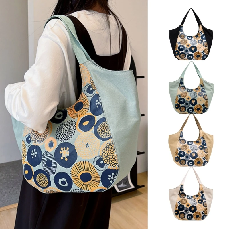 

Женская Холщовая Сумка-тоут с цветочным принтом