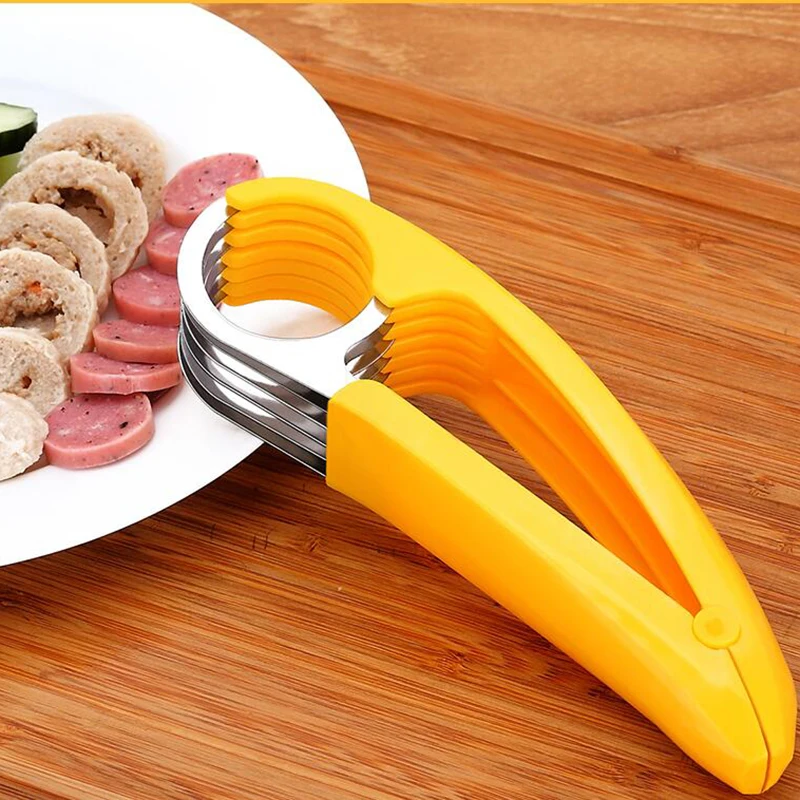 

1Pcs Stainless Steel Banana Cutter Fruit Vegetable Sausage Slicer Salad Sundaes Tools Cooking Tools Kitchen Accessories Gadgets