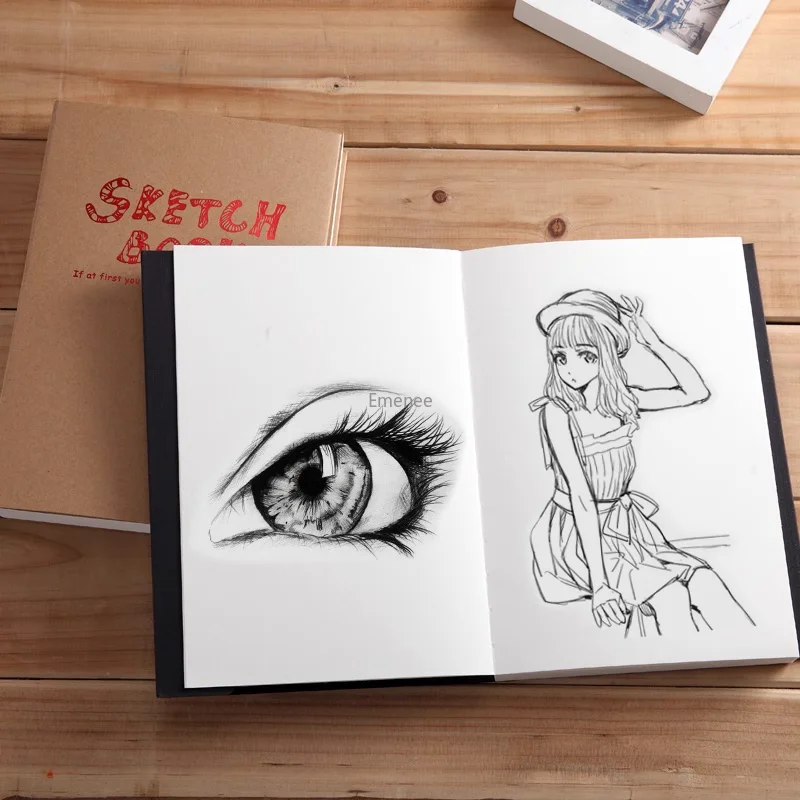 

A4/A5 Sketch Pad 120-Sheets(240 Pages) (68lb/100gsm)Top Spiral Bound Thick Art Drawing Painting Paper for Kids Adults Artists