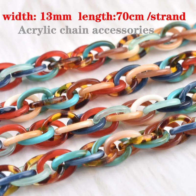 

Length 70cm Colorful Acrylic Link Chain Lobster Clasp Chains For Glasses Chain Making Jewelry Accessories Links Chain Plastic