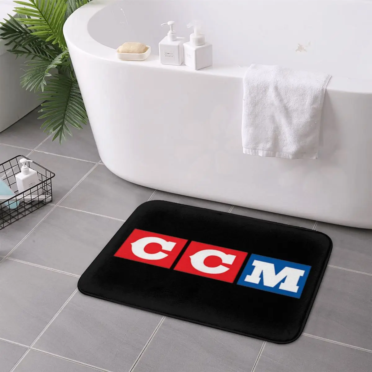 Нескользящий коврик с логотипом CCM в стиле ретро напольный впитывающий ковер для