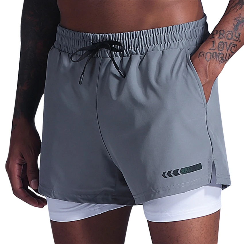 

None pantalones cortos de mujer bermudas mujer gymshark lulu alo yoga CN(Origin) Polyester MEN Running Shorts Solid