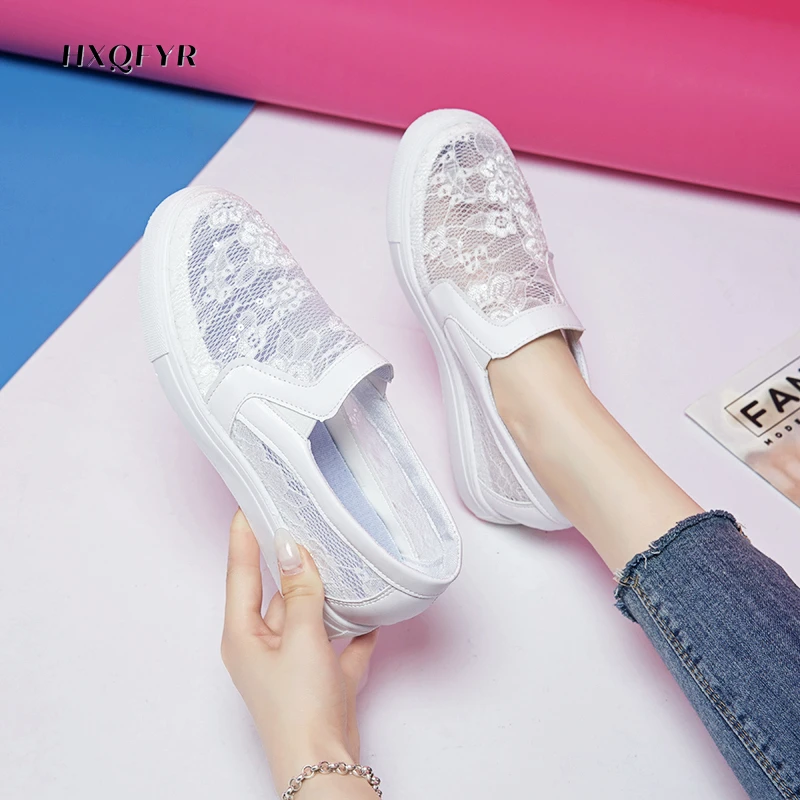 

Spring and Summer Women's Sports Shoes Fashion Women's Sneakers 2022 Women's Lace Hollow Flat Shoes Casual Walking Shoes
