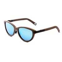 2022 luxury oval wood sunglasses for women men ice blue polarized lens fashion brand designer sun glasses famous shades