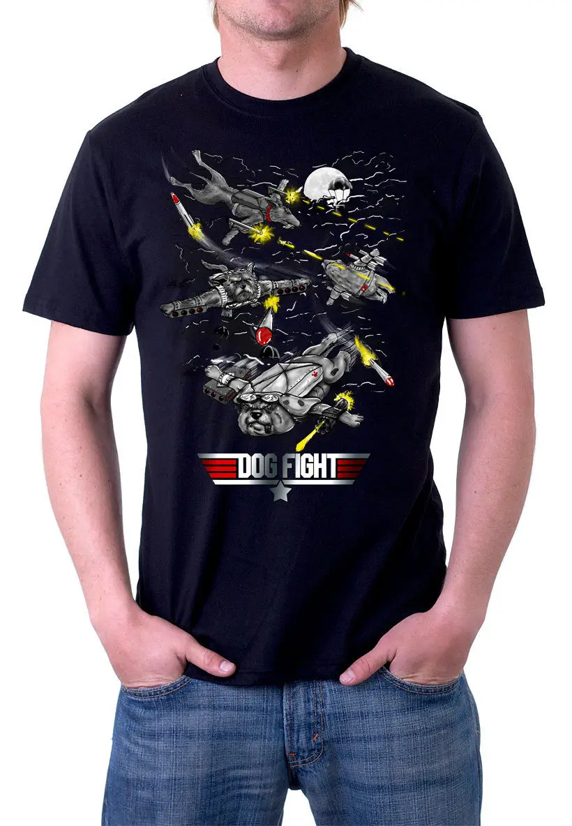 

Tee Shirt For Men O-Neck Tops Male Printed Men's Short-Sleeved Fashion Dog Fight Wars Fighter Jet Planes Plane T Shirt Classic