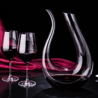 1500ml crystal u shaped wine decanters champagne brandy pourer wine dispenser wine container gift glass household wine set