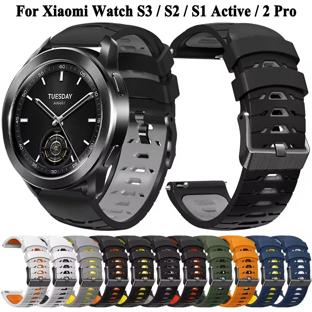 Ремешок силиконовый для Xiaomi Mi Watch S3 /S2 42 мм 46 мм/S1 Active Pro/Color 2