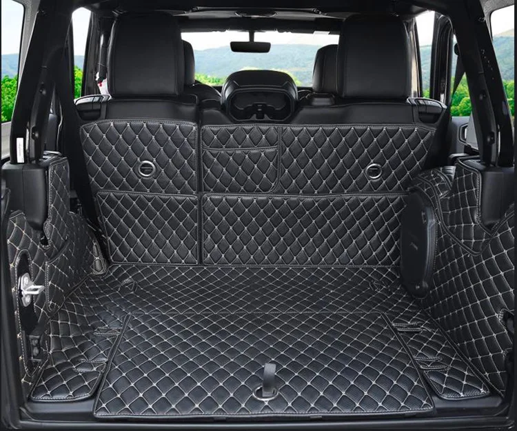 

Лучшее качество! Специальные коврики для багажника автомобиля для Jeep Wrangler JL 4 door 2022-2018, прочная подкладка для груза, коврики для багажника ...