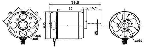 Бесщеточный двигатель RCTimer BC3542 3542 1000KV 1250KV 1450KV Outrunner вал 5 0 мм для РУ квадрокоптера