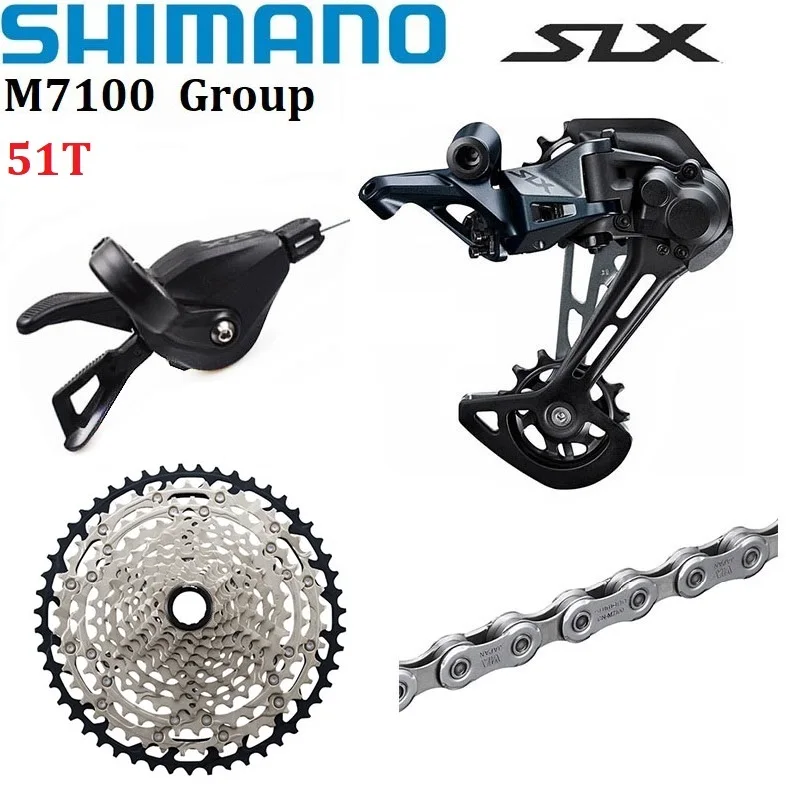 

Переключатель передач SHIMANO DEORE SLX M7100, механизм для переключения передач, задний переключатель передач, для горного велосипеда, 1x12-Speed, 45T, 51T, SL ...