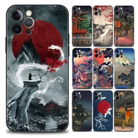 japanese style art ukiyo e phone case for iphone 11 12 13 pro max 7 8 se xr xs max 5 5s 6 6s plus soft silicone