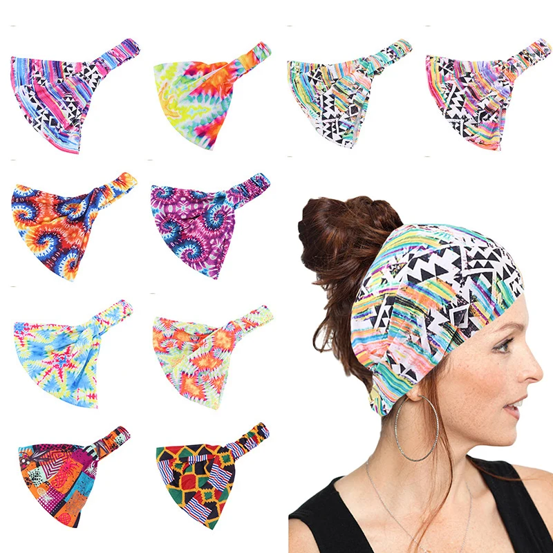 

Hair Accessories Fashion Vintage Twist Style Elastic Hair Band DIY Bohemia Headwear Stretch Sports Yoga Sweatband Hairband