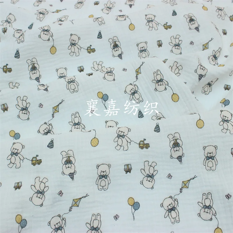 Новая двойная марля воздушный медведь детский хлопковый креп пижамы детские