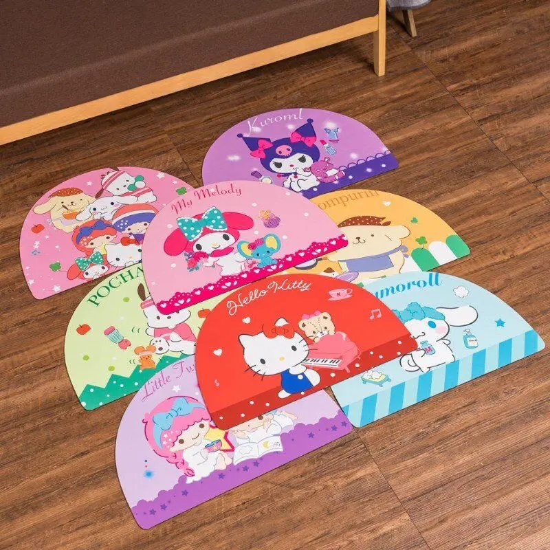 

Плюшевый ковер Kawaii sanio, с изображениями аниме, коричного ролла, куроми, для кухни, домашний декор