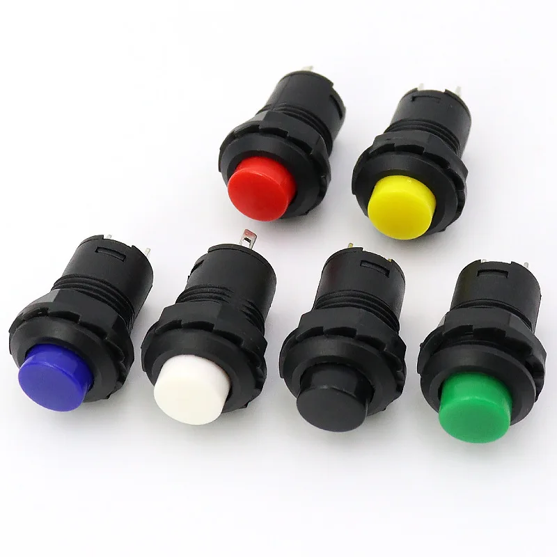 6 шт. самоблокирующиеся/мгновенные кнопочные переключатели DS427 DS428 12 мм кнопочный