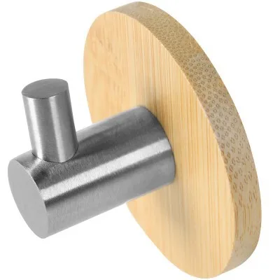 

Вешалка для одежды и сумок из бамбука и стали