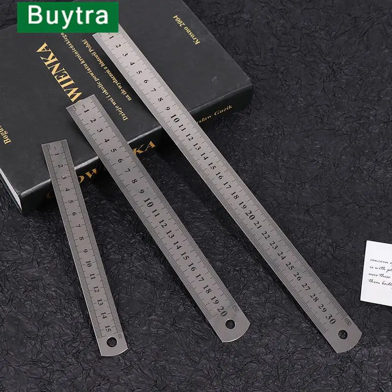 Hot sale 3Pcs Stainless Steel Ruler for Engineering School Office 15cm/20cm/30cm