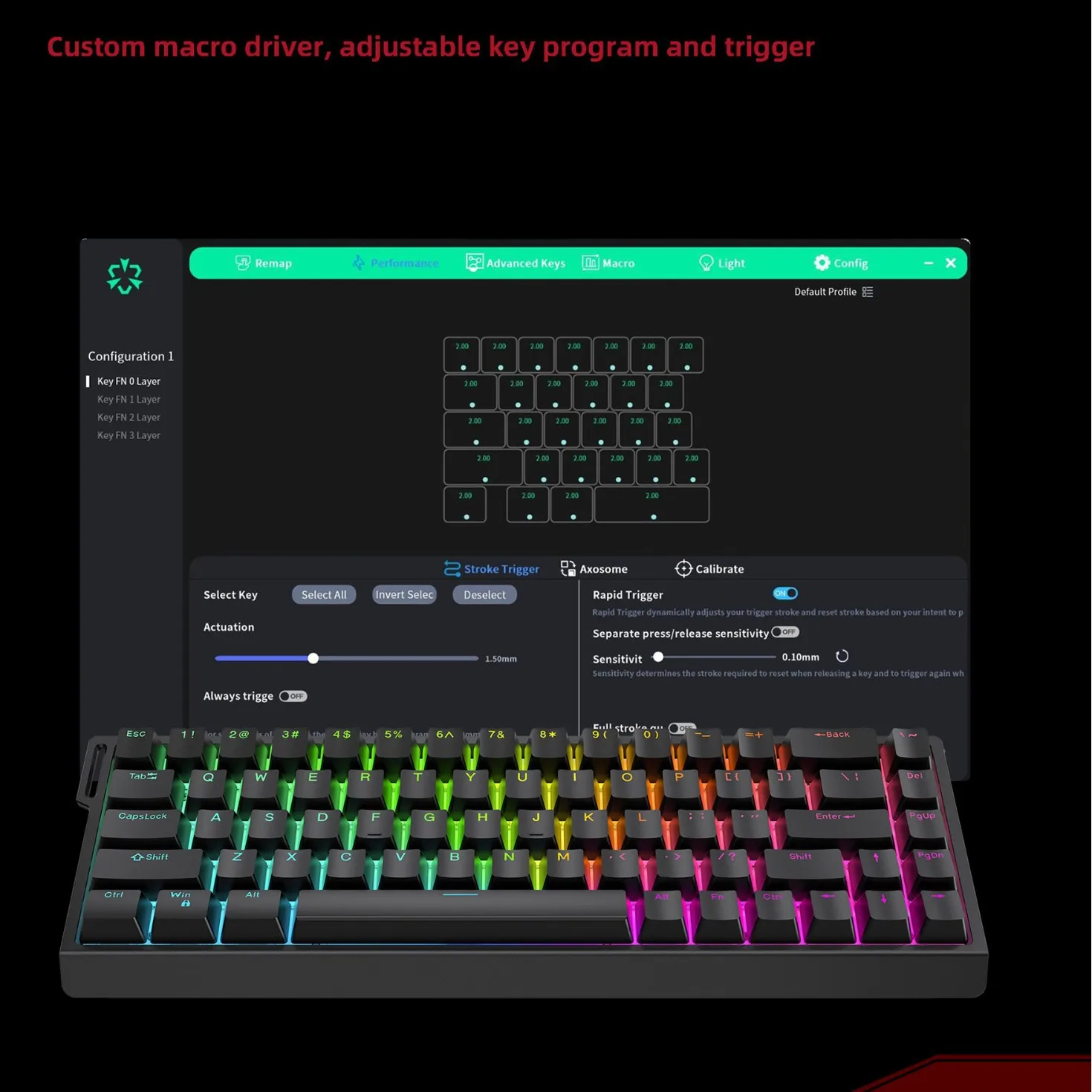 ZUOYA HE30/65 Механическая клавиатура для одной руки 29 клавиш магнитный переключатель