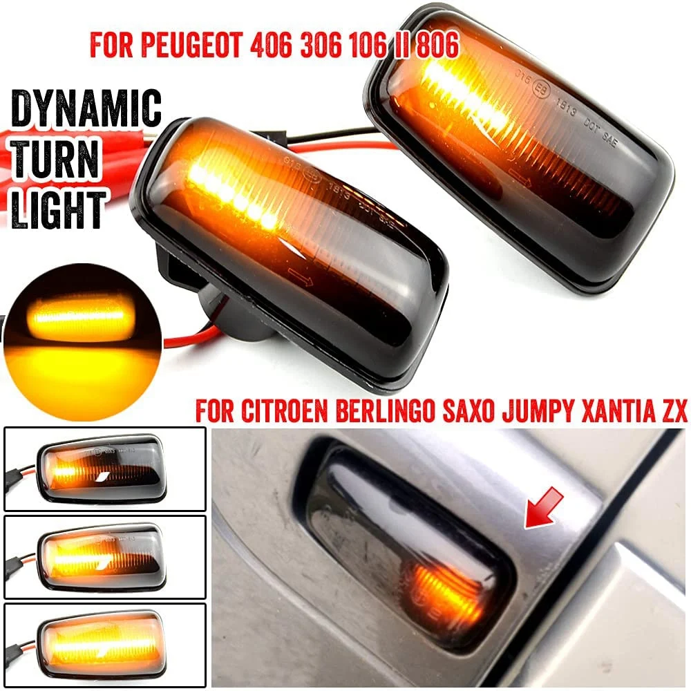 Автомобильный динамический последовательный светодиодный боковой указатель