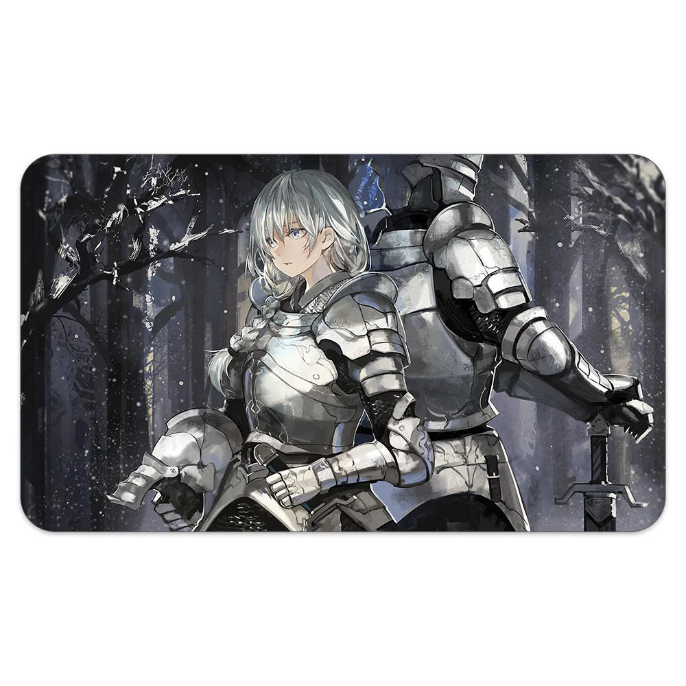 

Playmat and Mouse with Portable Bag Anime Girl Gamemat 35x60cm Playmat for Trading Card Game Smooth Cloth Surface Rubber Base