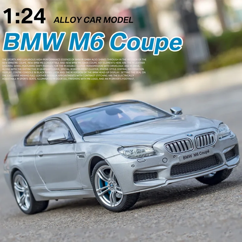 

1:24 BMW M6 Car Model Alloy Car Die Cast Model Toy Car Kid Toy Birthday Christmas Gifts Free Shipping E124