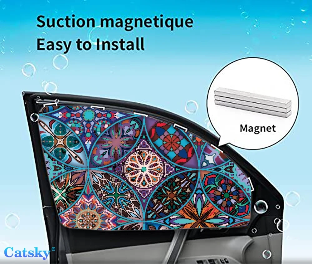 

4 Pieces Privacy Car Window Sun Shades Magnetic Blackout Car Window Covers Car Curtains Car Window Sun Shades Covers Auto