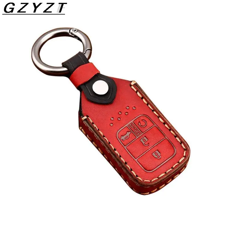 

Genuine Leather Handmade Car Key Cover Key Case For Honda Accord Civic 2018 2019 Odyssey CRV Pilot HRV Vezel City Keyless Entry