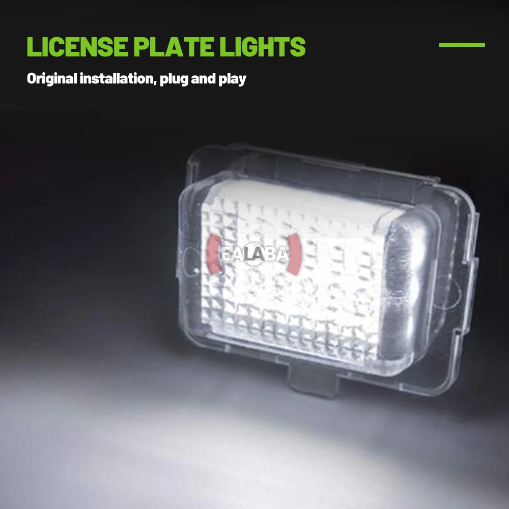 Для Mercedes Benz W204 W205 W212 W216 W218 W221 CLA W222 W231 W166 R172 C117 2x освещение номерного знака