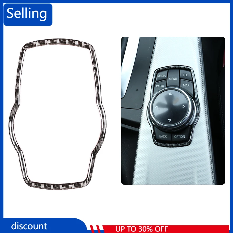 

Soft Carbon Fiber For BMW 3 Series GT F30 F33 F34 F35 2013-2018 Car Accessories Car Multimedia Decorative Circle Trim Stickers