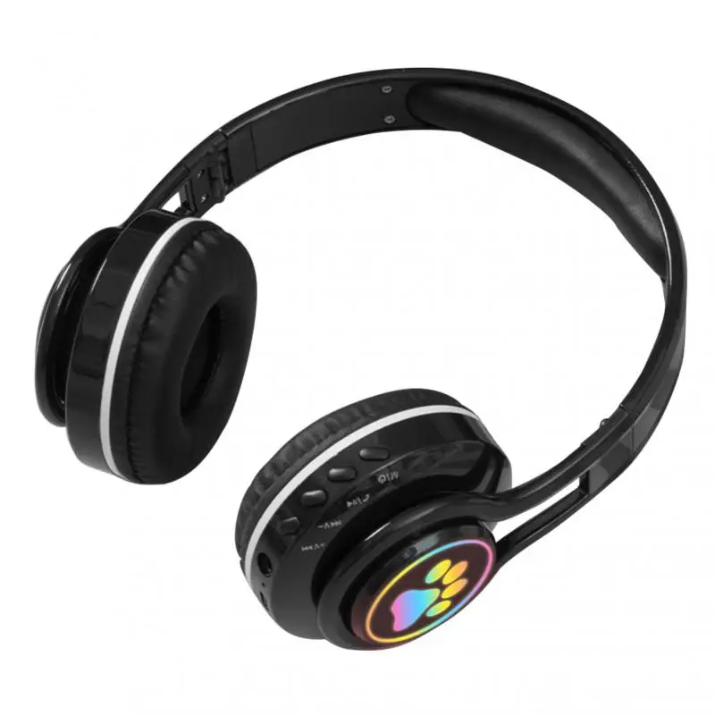 

Новинка, Bluetooth-гарнитура HY 550G, беспроводная гарнитура с рисунком кошачьей лапы и мигасветильник Том, 5,0 карточных игр, музыкальная Спортивна...