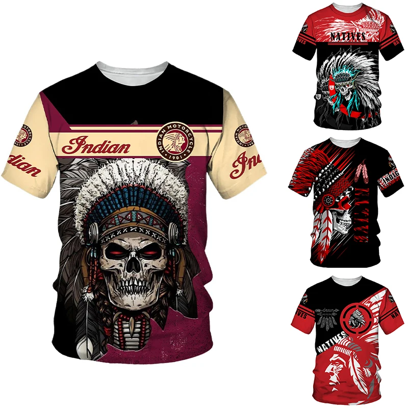 

Summer Men Indian Style T Shirt Round Neck Short Sleeve