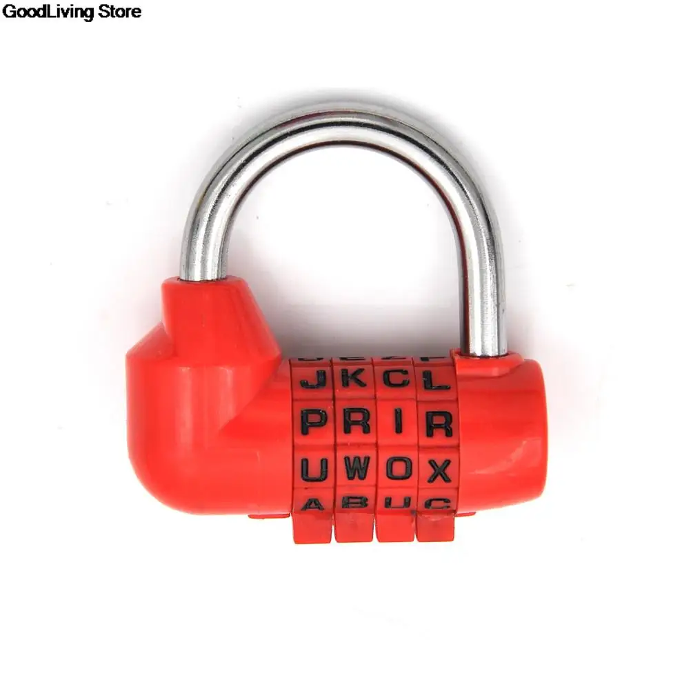 ZLinKJ 4 Dial Digit Letter Combination Travel Security Code Lock Diary Password Padlock Pink Black Yellow Green Red Orange | Обустройство