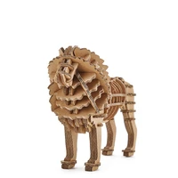 lion diy animal assembly paper crafts puzzle fun education cognitive creative 3d perception structure assembly
