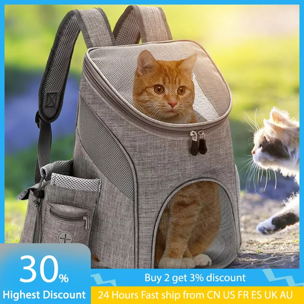 

Breathable Pet Bag Multifunctional Outing Portable Mesh Cat Dog Sack Convenient Collapsible Pet Backpack Outdoor Travel Carrier