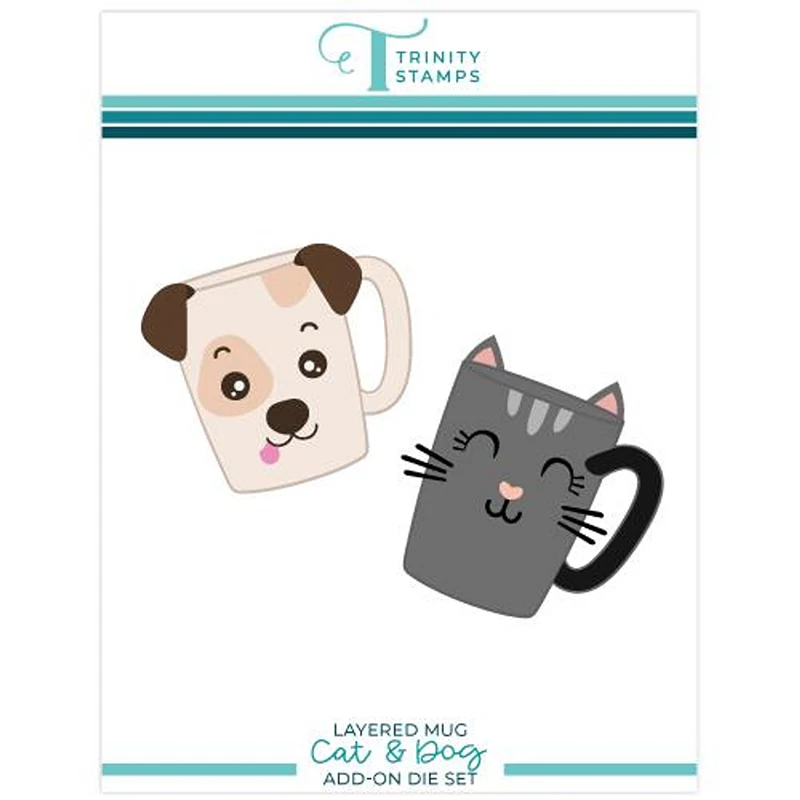 

Cat and Dog Mug Metal Cutting Dies Stencil Craft Die Cut for Scrapbooking Mold Paper Make Border Mould Decoration Template Model