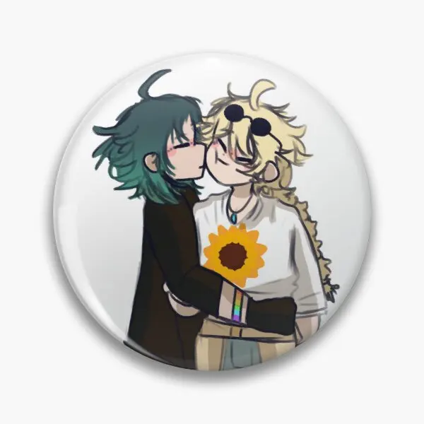 

Xiaother Kiss Soft Button Pin Clothes Brooch Collar Lover Metal Funny Creative Cartoon Lapel Pin Hat Women Cute Fashion Badge