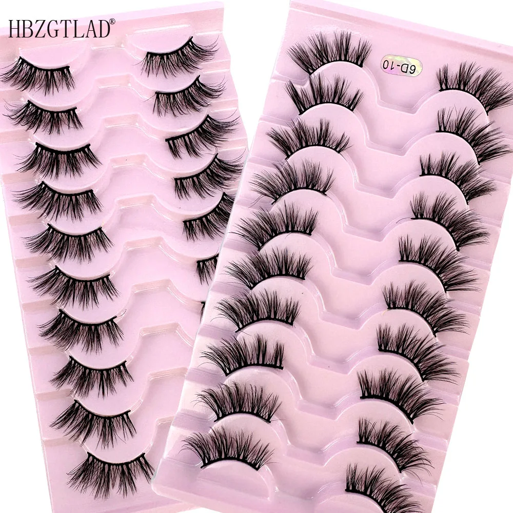 

New 10 Pairs Natural Half Eye False Eyelashes Fake Lashes Long Makeup 3D Faux Mink Lashes Eyelash Extension Eyelashes For Beauty