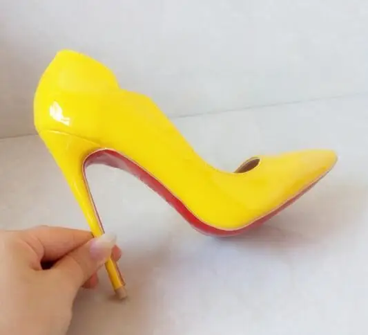 

Вау! Туфли-лодочки женские на шпильке 8/10/12 см, из лакированной кожи