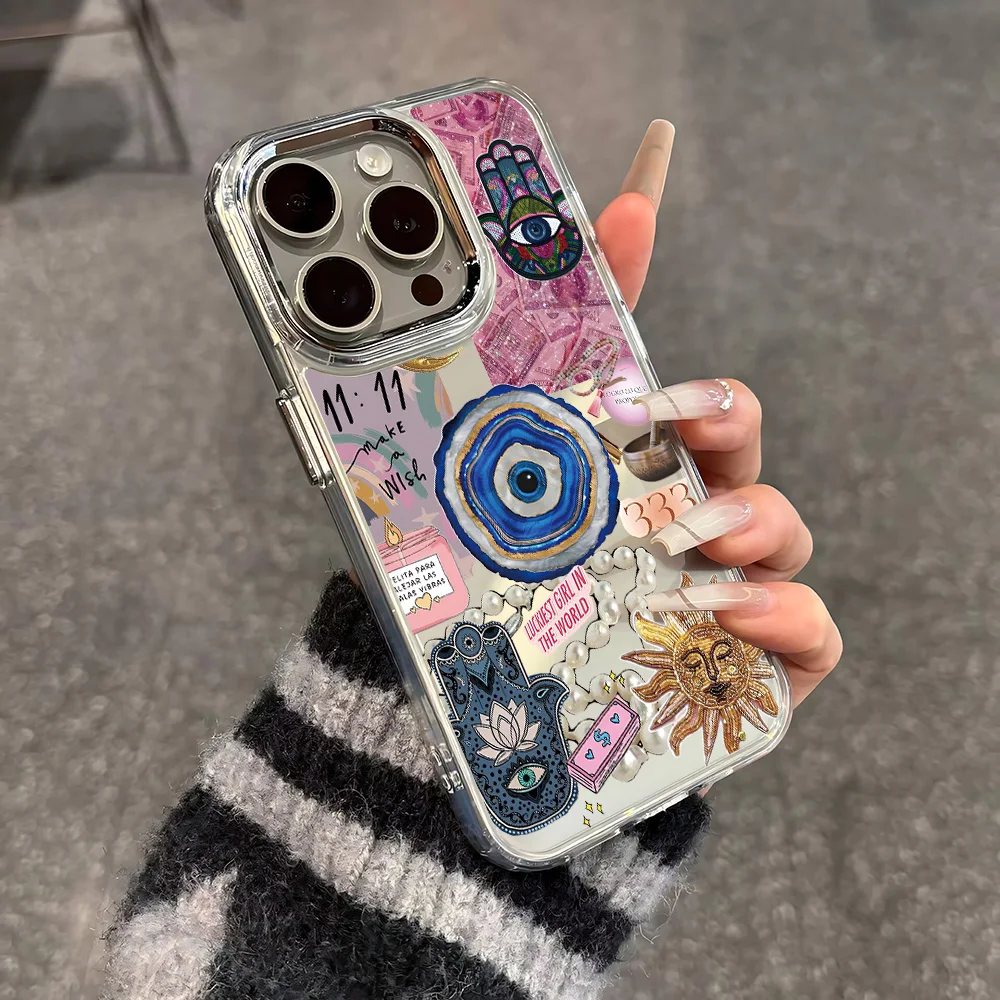 Фото Модный коллаж Y2K Design Чехол для телефона для iPhone 17 16e 16 15 14 13 12 11 mini Pro Max X XR XSMAX 8 7 Air Plus Прозрачный мягкий чехол №4