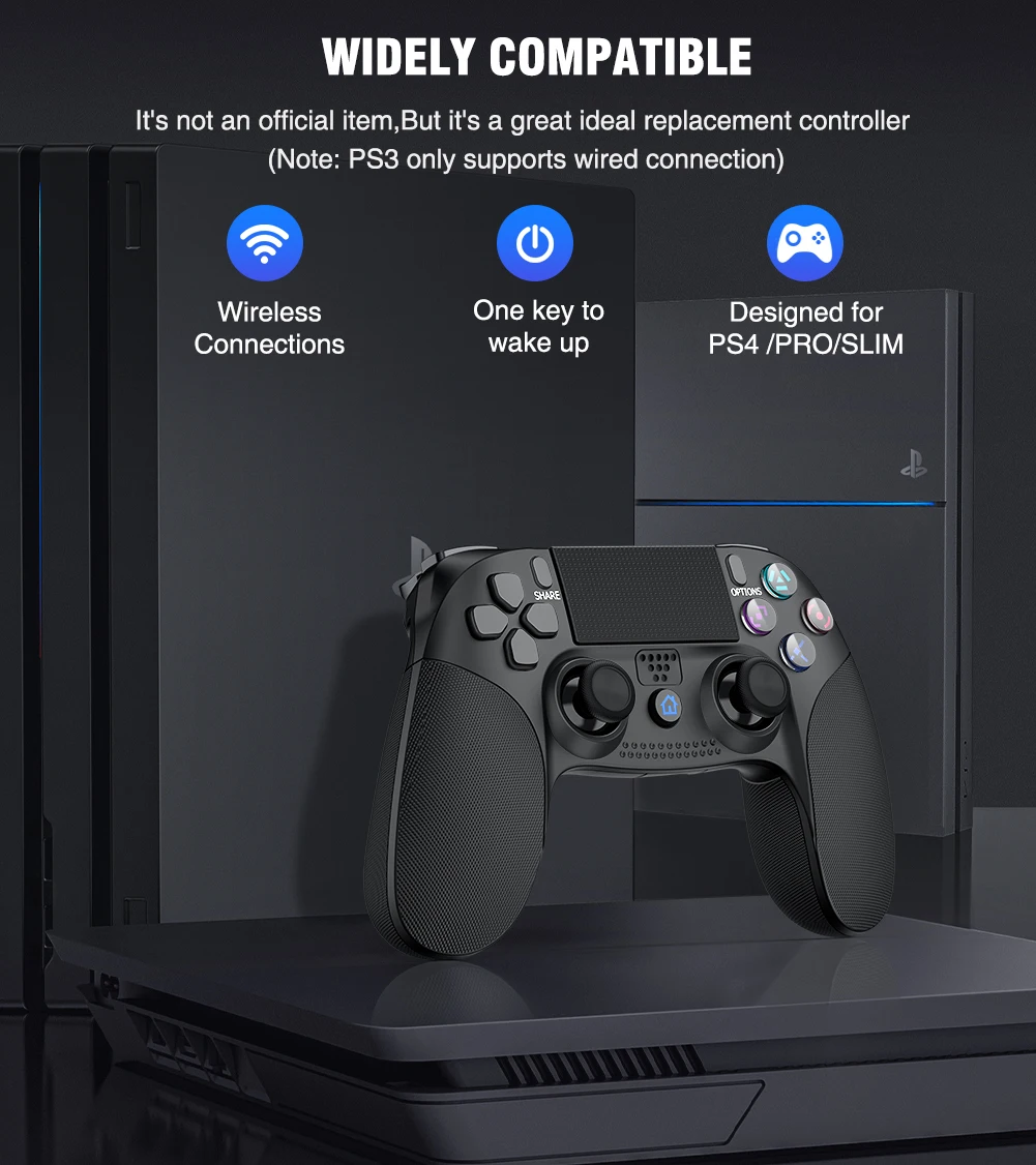 Беспроводной геймпад BEBONCOOL для PS4 контроллер Dualshock 6-Axies Sensor Pro игровой Playstation 4/PS4