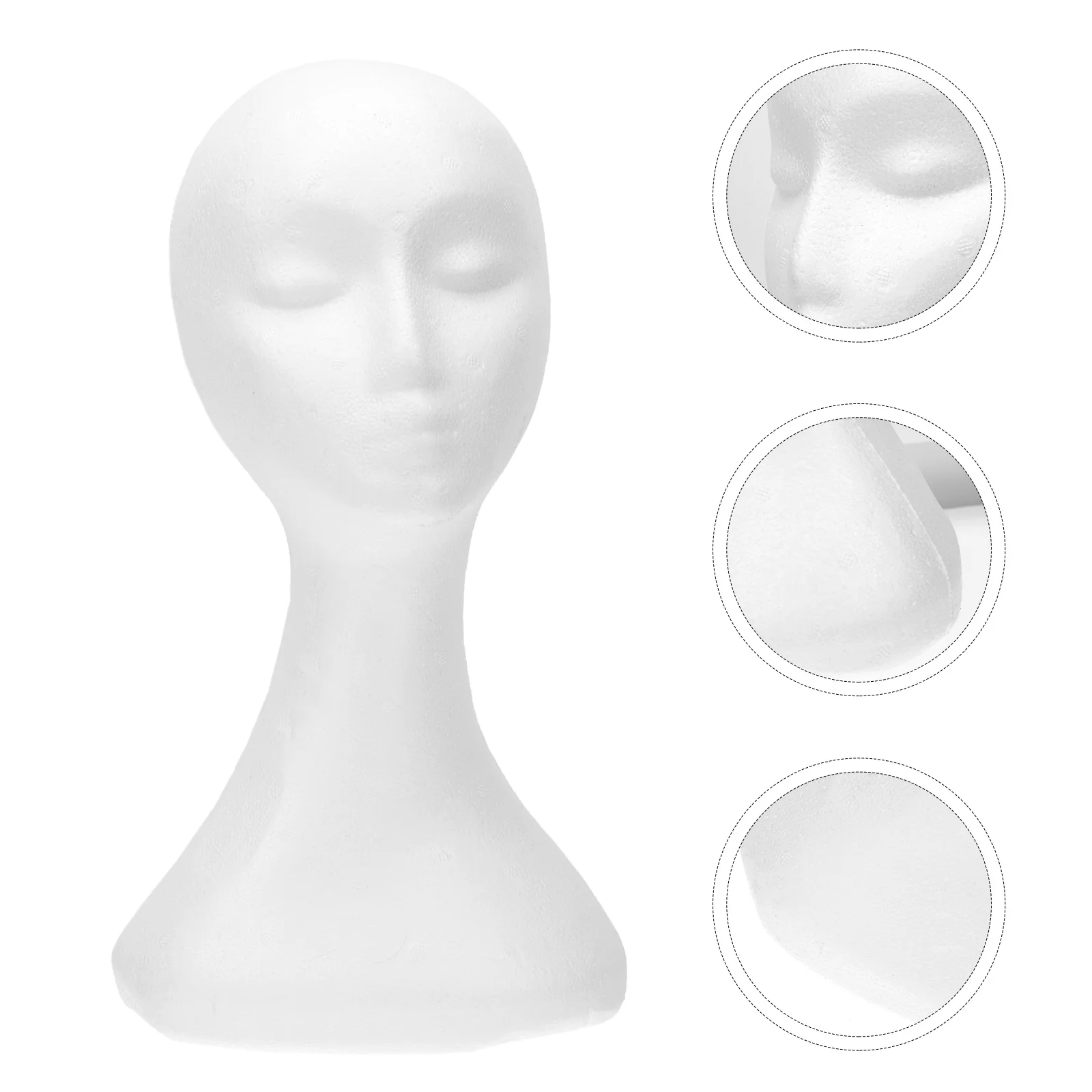 

Headmannequin Display Stand Hatmodel Glasses Displaying Hair Hairpieces Hairpiece Jewelry Sunglasses Womanmaking Cap Styrofoam