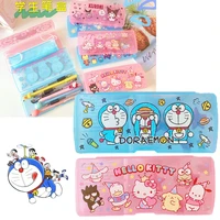 kawaii hellokitty stationery box sanrio cartoon kindergarten primary school student pencil box kuromi pink girl mask storage box