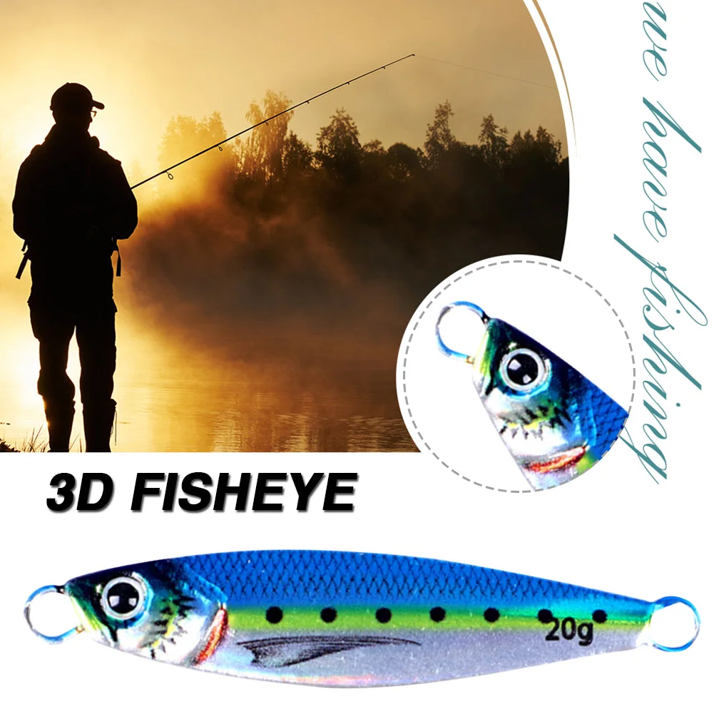 

Fishing Lures Metal Iron Plate Topwater Fishing Lure Artificial 3D Eyes Topwater Sinking Fishing Tackle Fishing Accessory