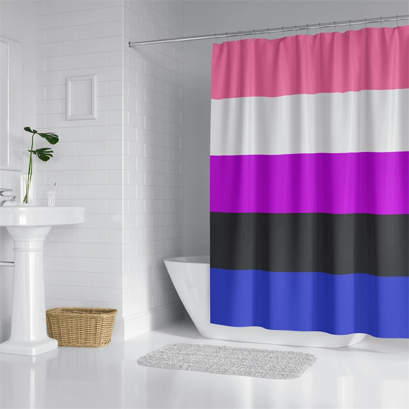 Aertemisi Genderfluid Pride Flag Genderflexible с изображением ЛГБТ-радуги душевая занавеска